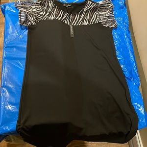 Black dress with mesh sleeve size m